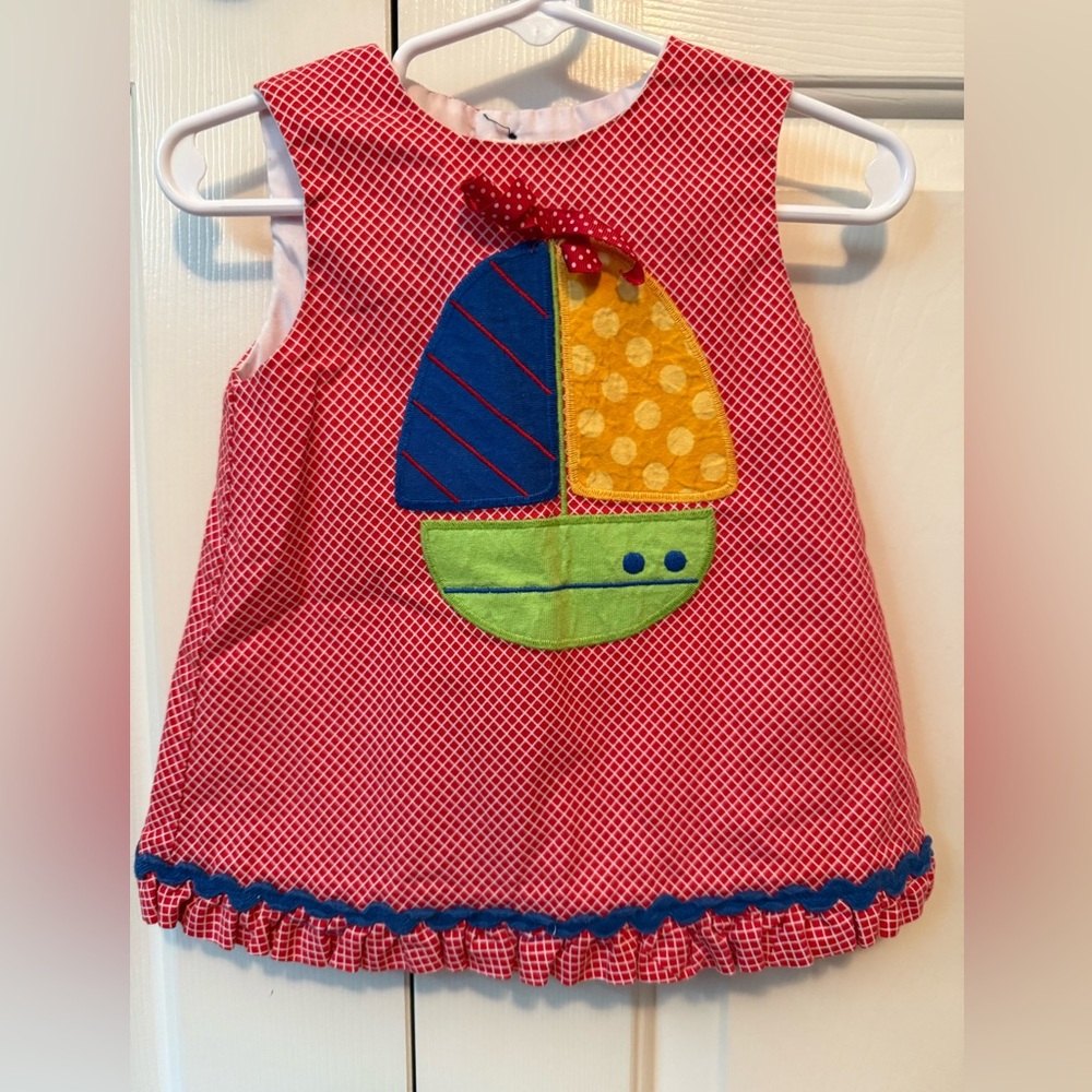 The Bailey Boys Red Sailboat Dress